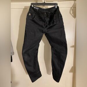 Black moto G star jeans 29/30 stretchy 6 pockets